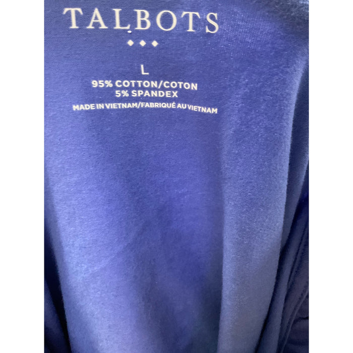 Talbots Blue Cotton Blouse - Size L