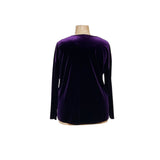 J.JILL Purple Velour Blouse XL 30x28