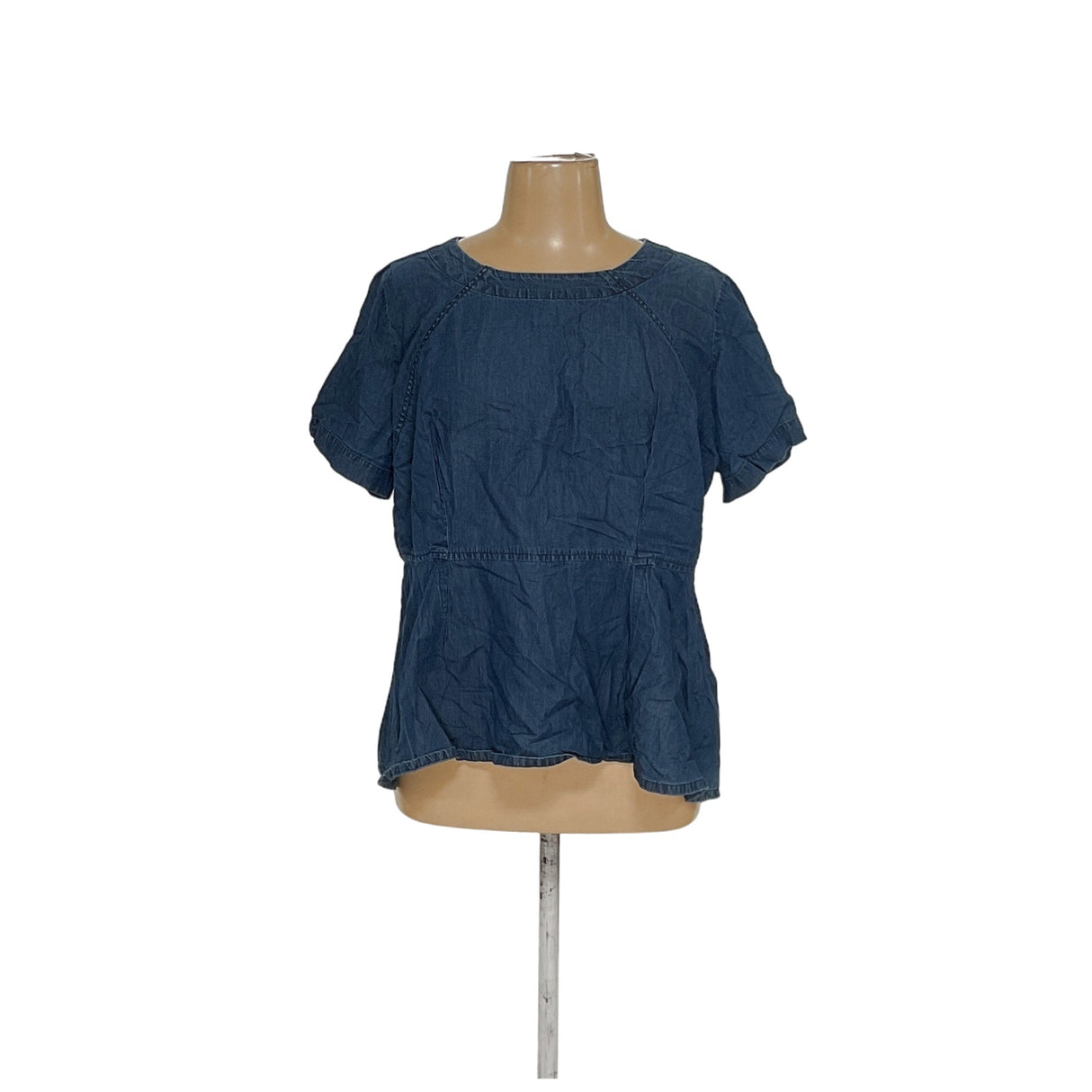 ELOQUII Blue Cotton Blouse - Size 24