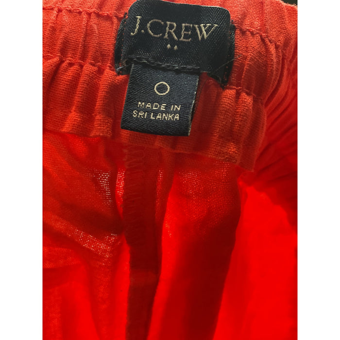 J.CREW Orange Linen Ankle Pants - Size 0