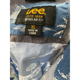 Lee Blue Short Sleeve Cotton Button-Up - Size XL