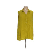 Ashley Stewart Green Rayon Button-Up Women's Top