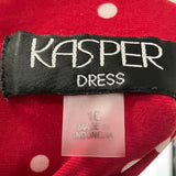 Kasper A-Line Red Midi Dress