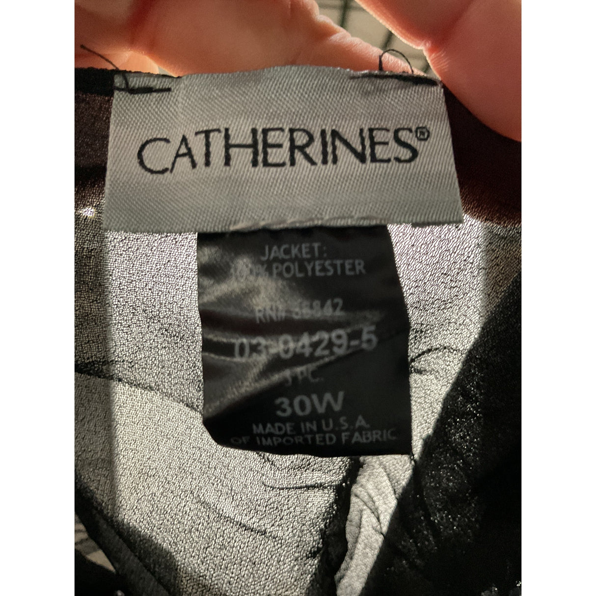 Catherines Black Cotton Cardigan Size 30W