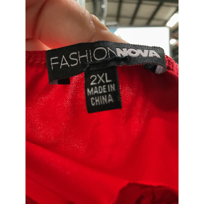 Fashion Nova Red A-Line Dress