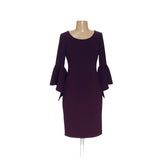 Calvin Klein Purple Sheath Midi Dress