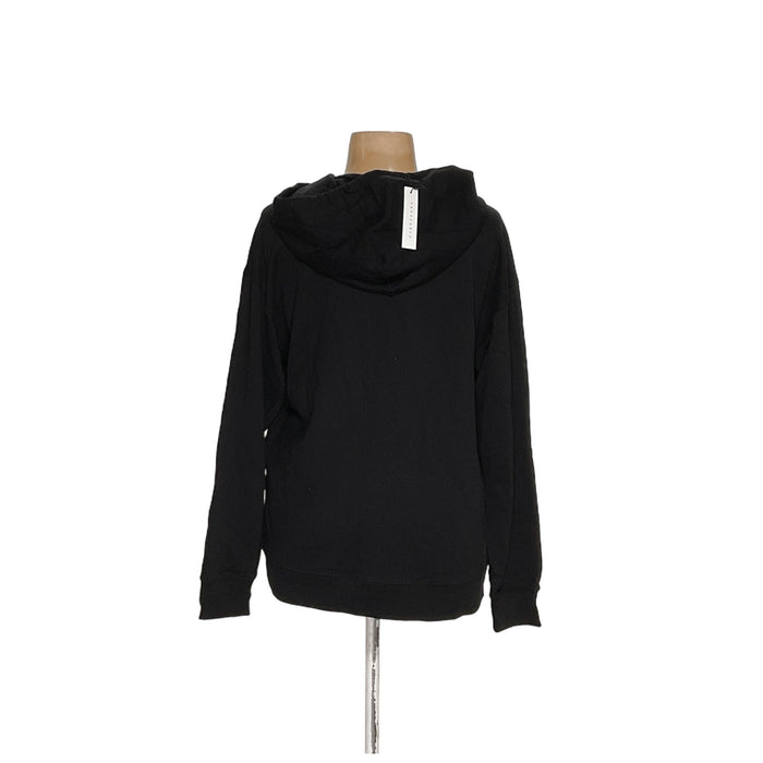 Sanctuary Black Cotton Full-Zip Hoodie