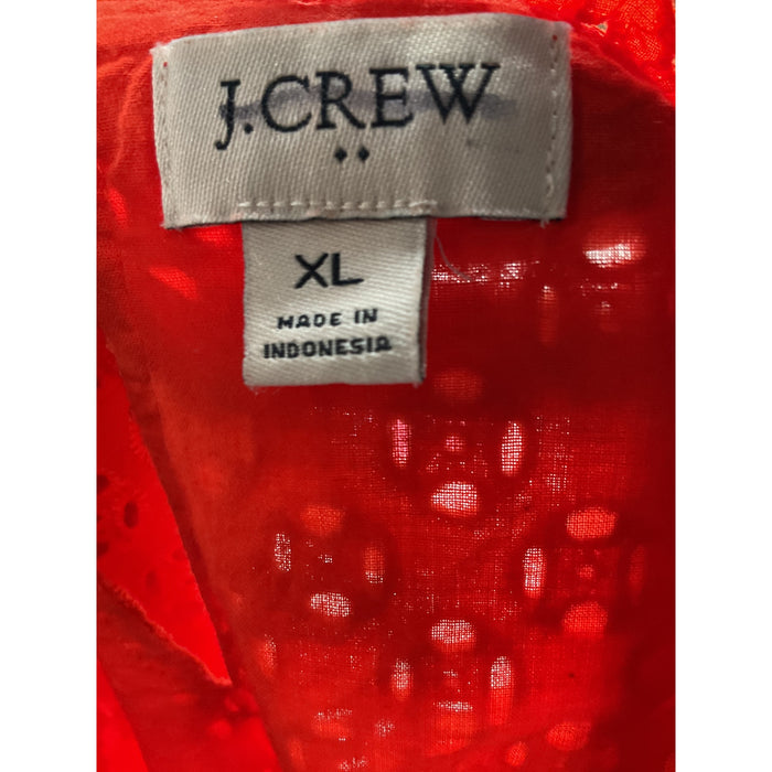 J. CREW Women's Orange Cotton Blouse