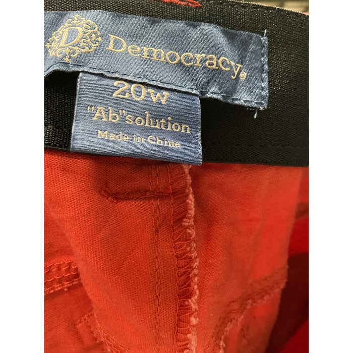 Democracy Women's Plus Size 20W Orange Bermuda Shorts