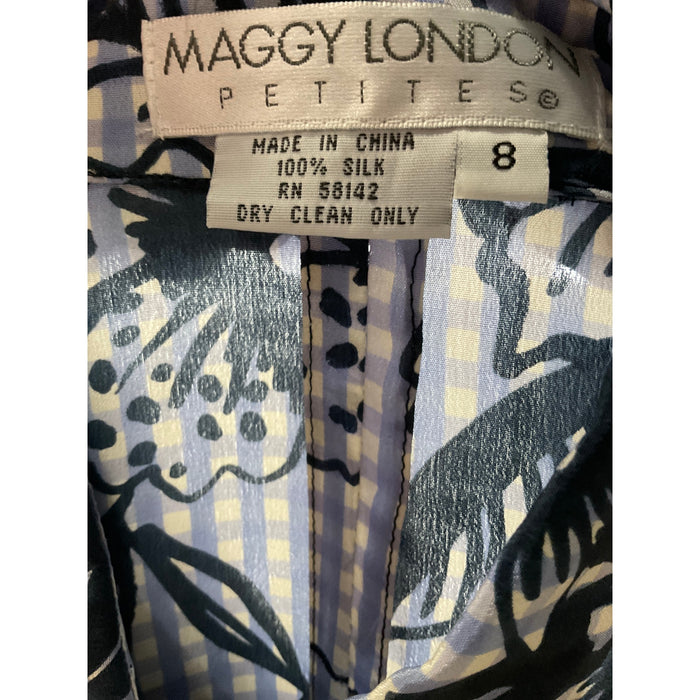 Maggy London Silk Shirt Dress, Size 8