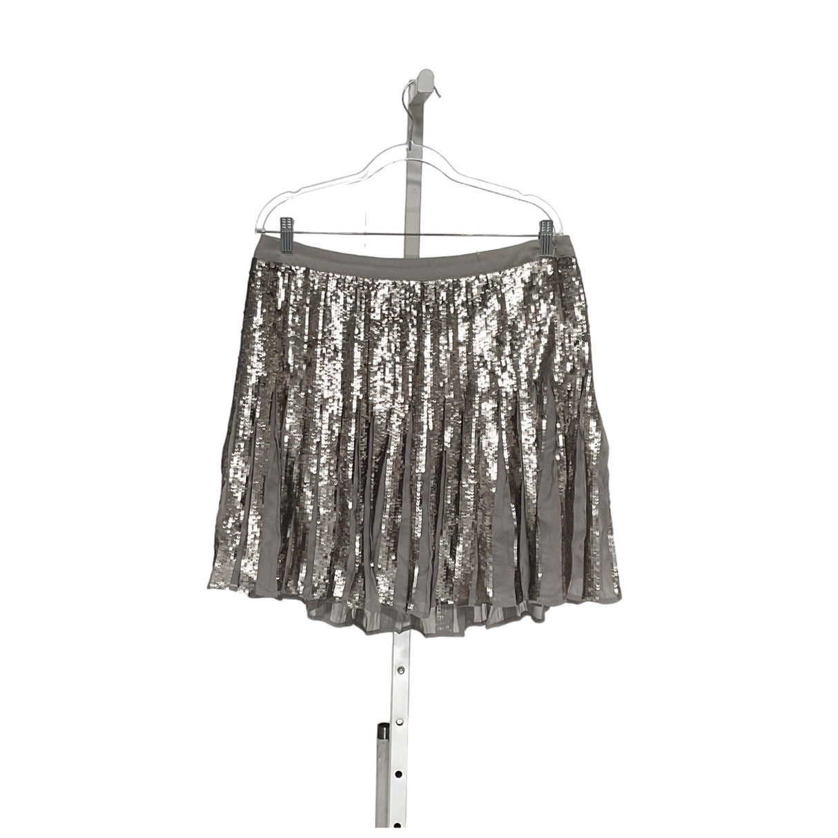 Banana Republic Silver Mini Skirt, Size 12W