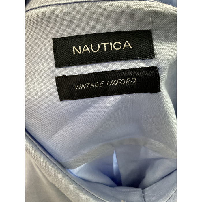 Nautica Men's Blue Long Sleeve Button-Up Shirt