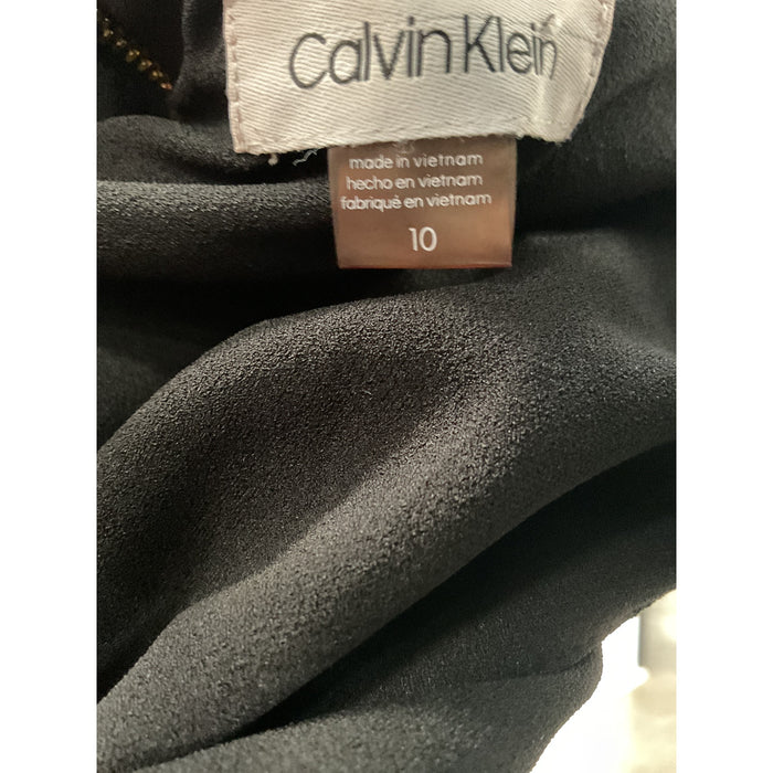 Calvin Klein Black A-Line Midi Dress