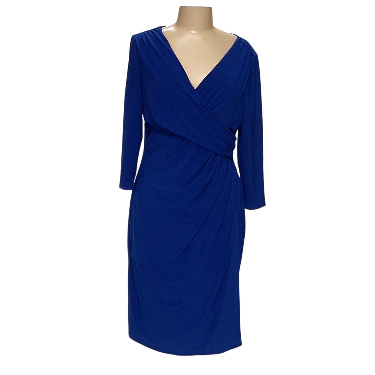 Lauren Ralph Lauren Blue A-Line Midi Dress