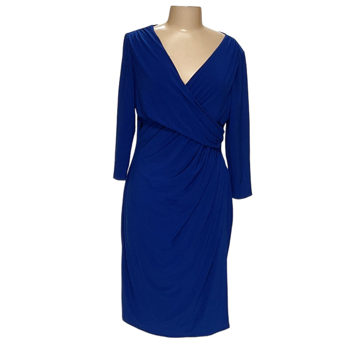 Lauren Ralph Lauren Blue A-Line Midi Dress