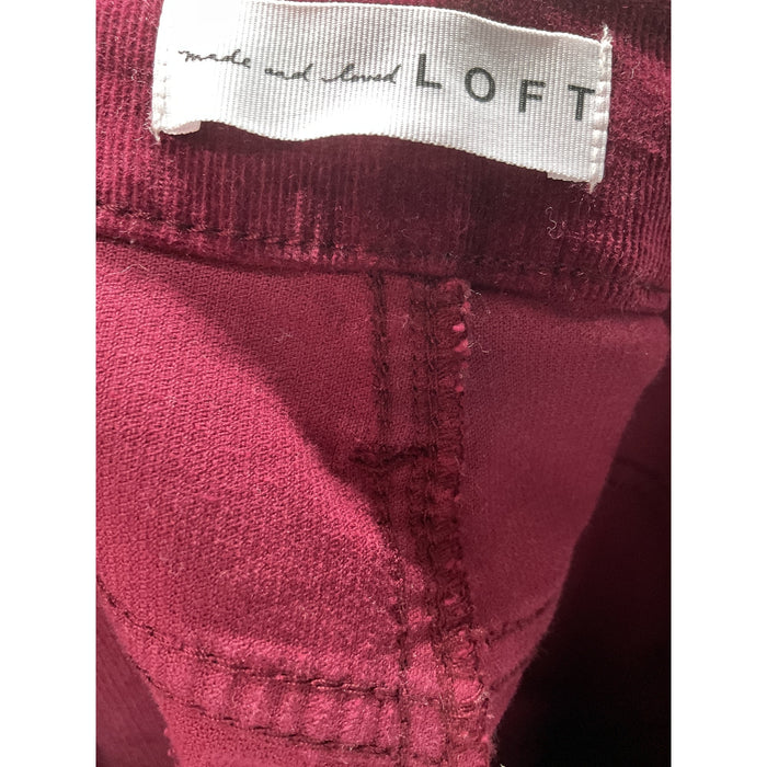 LOFT Red Cotton Ankle Pants - Women's Size 4