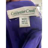 Coldwater Creek Purple Shift Dress 20W