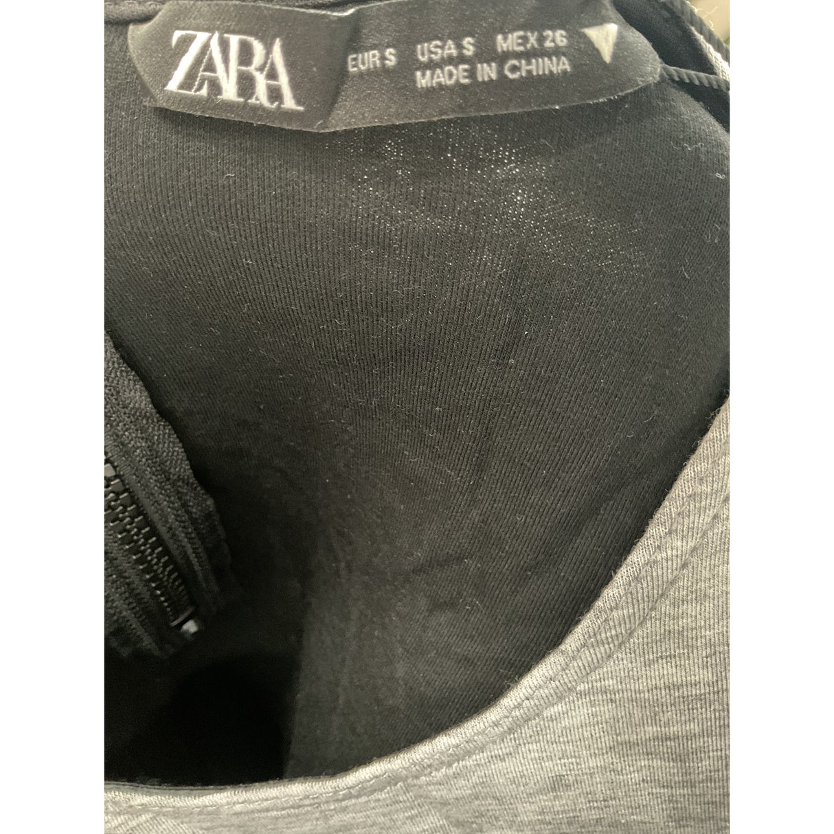 ZARA Gray Polyester Blouse (Women's S)