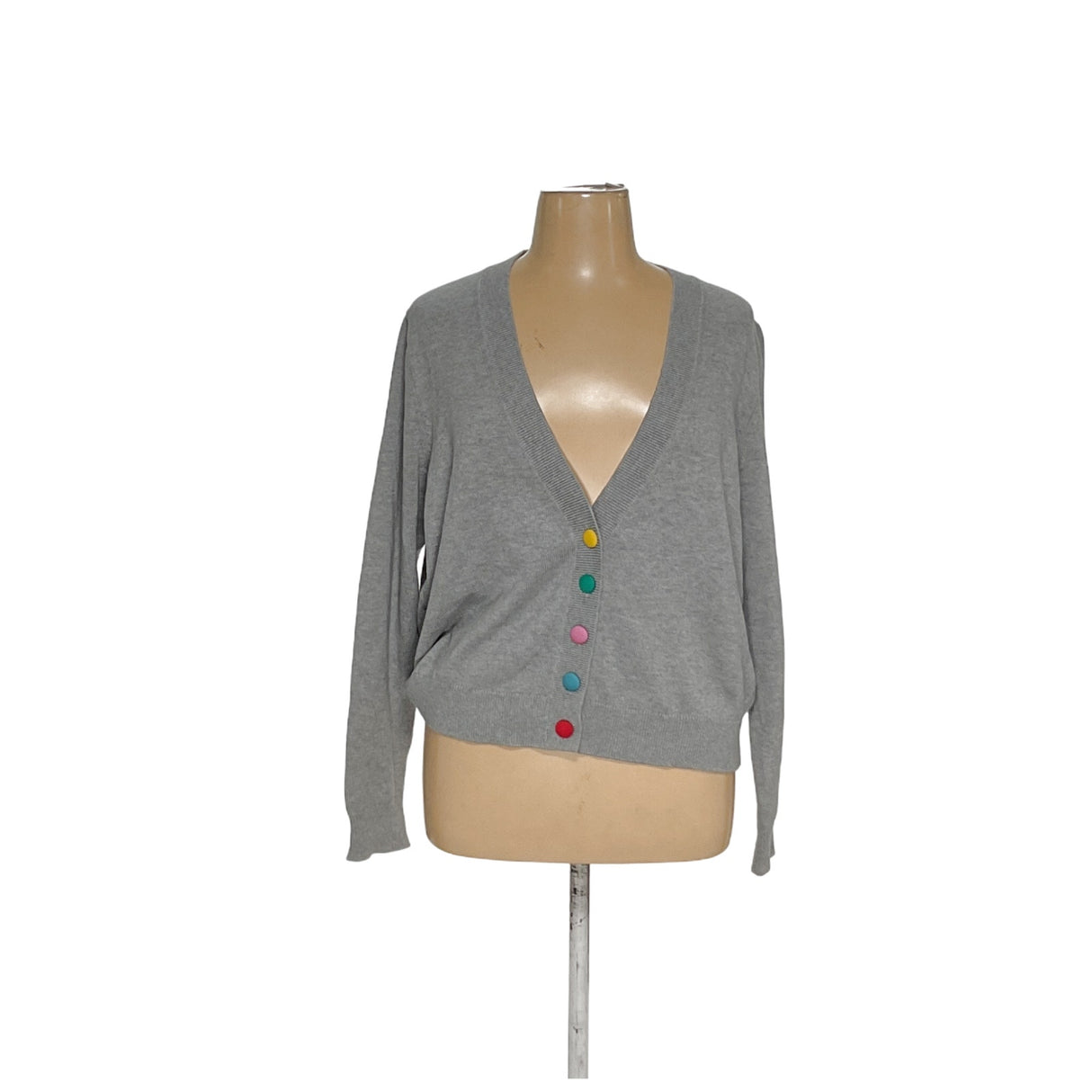 Boden Gray Cotton Cardigan, Size 22