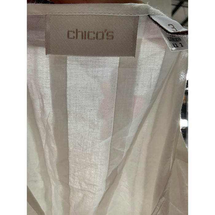 Chico's White Cotton Top - Size 3