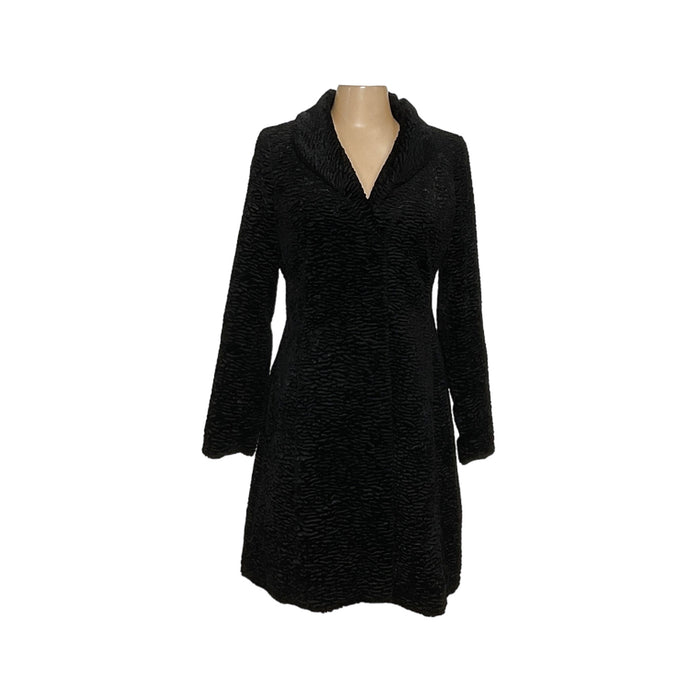 WHBM Black Acetate Overcoat - S