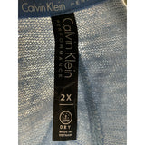 Calvin Klein Blue Knit Blouse Size 2X