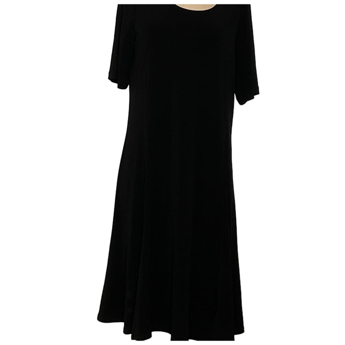 Susan Graver Shift Dress - Women's Midi - Black - Size M