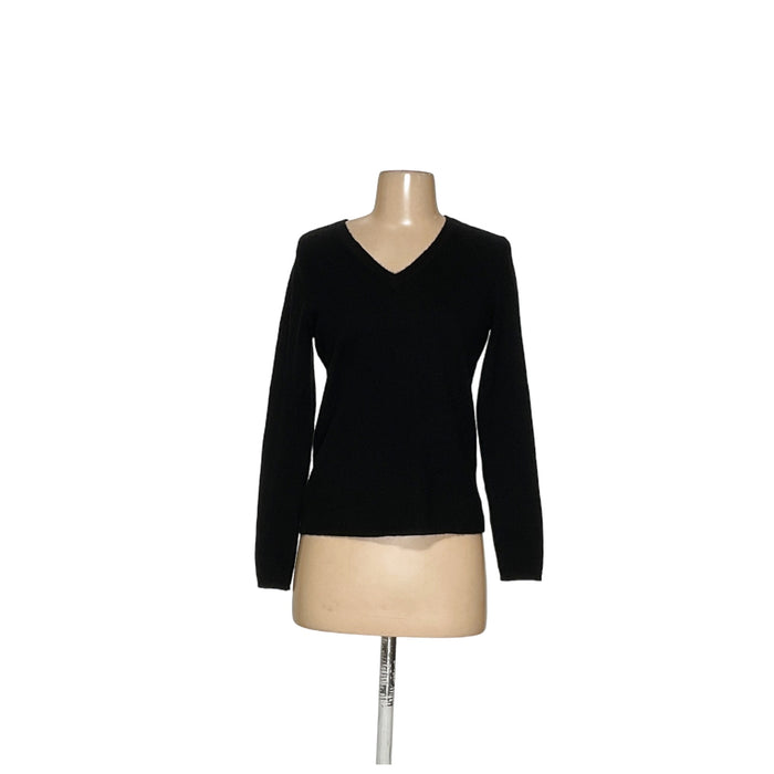 TAYLOR Black Cashmere Pullover Sweater