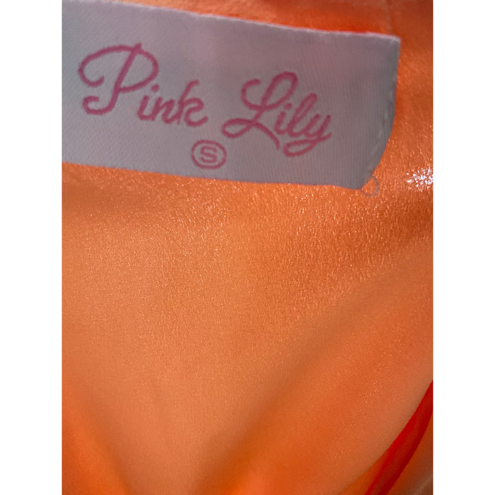 Pink Lily Orange Blouson Dress