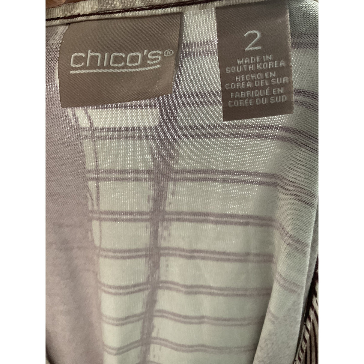 Chico's Multicolor Rayon Blouse, Size 2