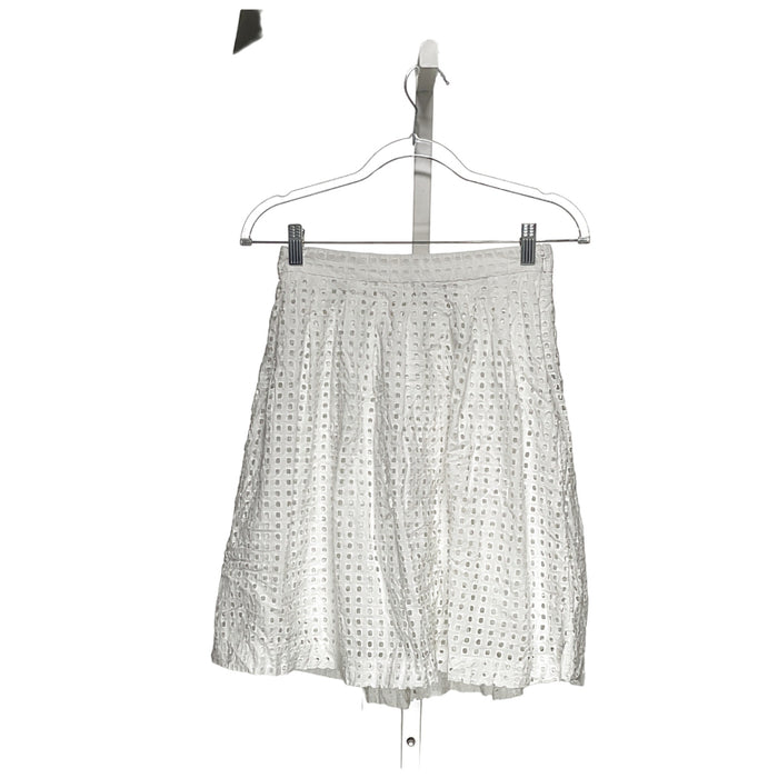 BR White Cotton Mini Skirt Size 2