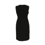 Calvin Klein A-Line Black Cotton Midi Dress