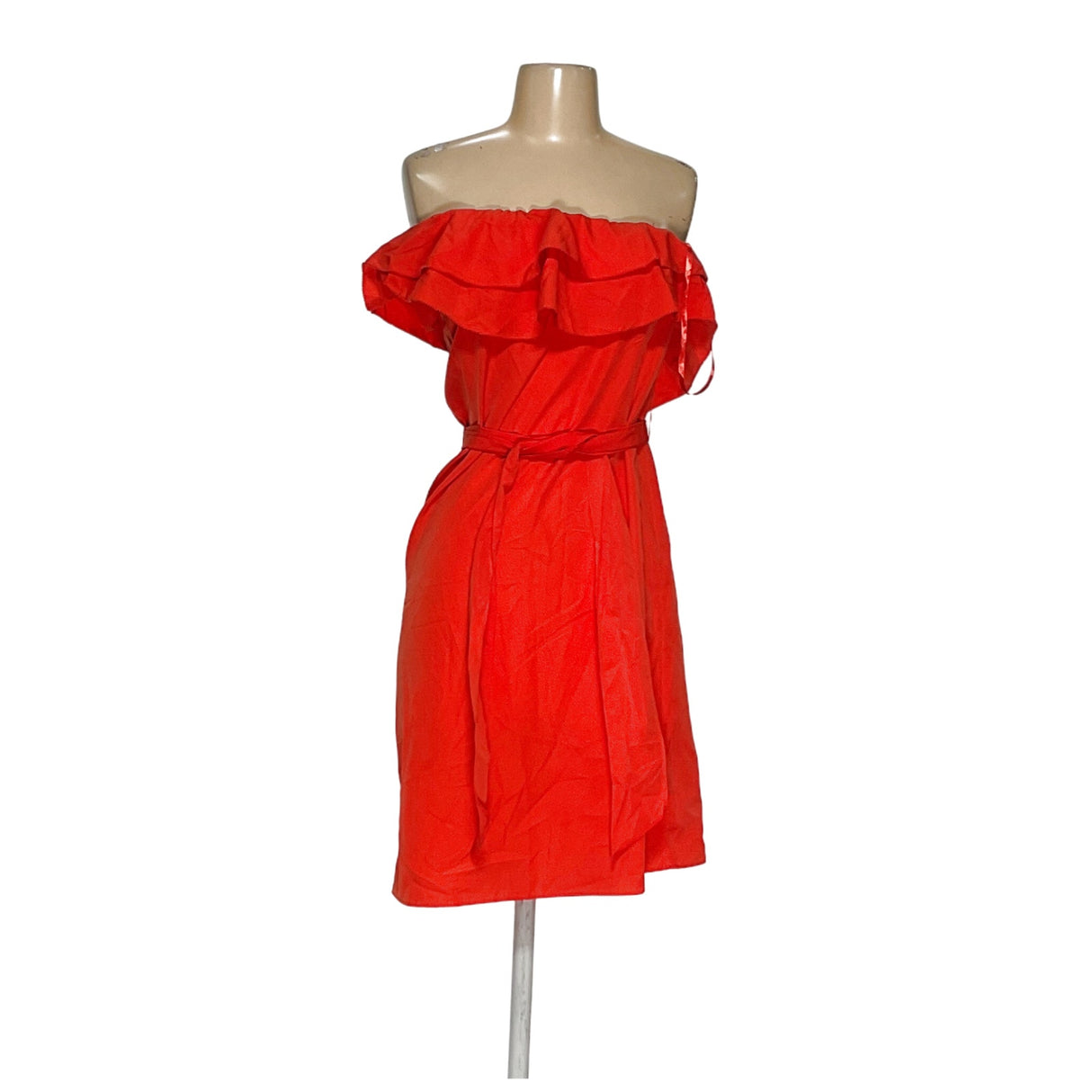 Banana Republic Orange A-Line Midi Dress