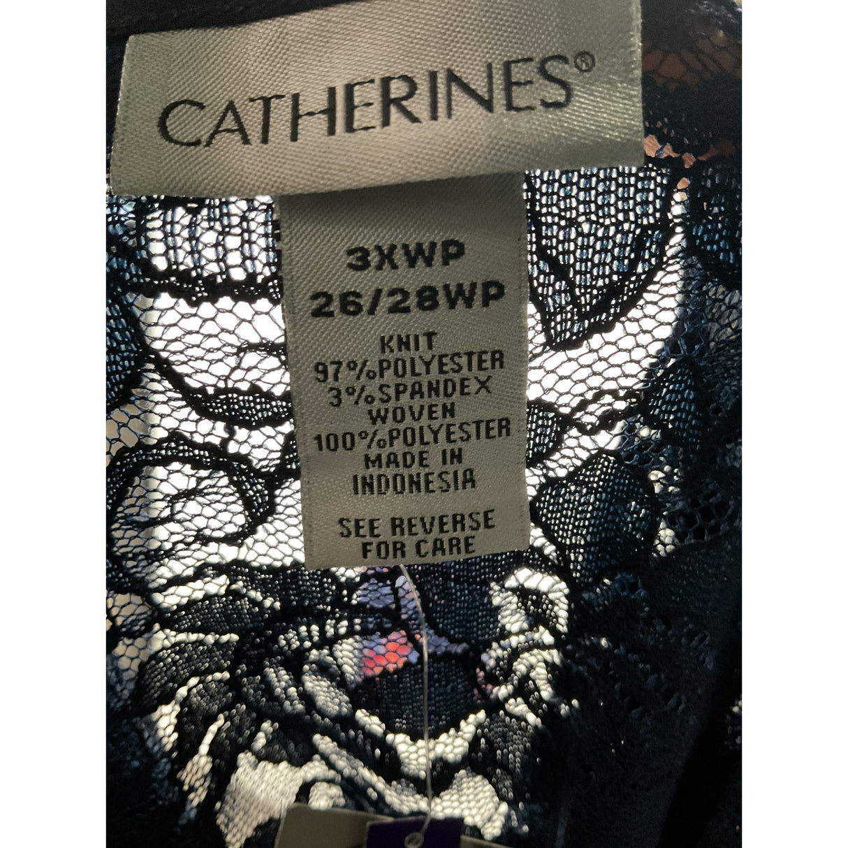 Catherines Blue Graphic Print Blouse, Size 26/28WP