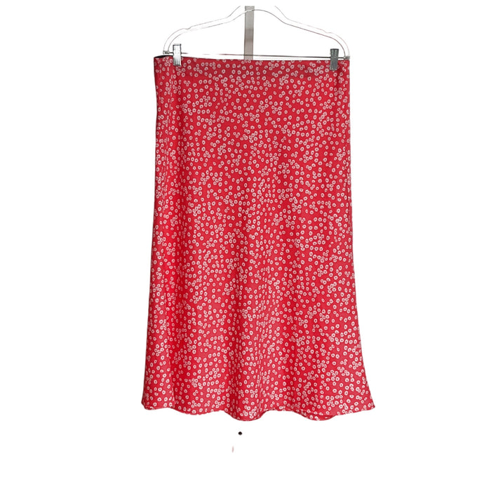 LOFT Red A-Line Skirt