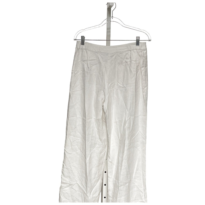 Coldwater Creek White Linen Ankle Pants