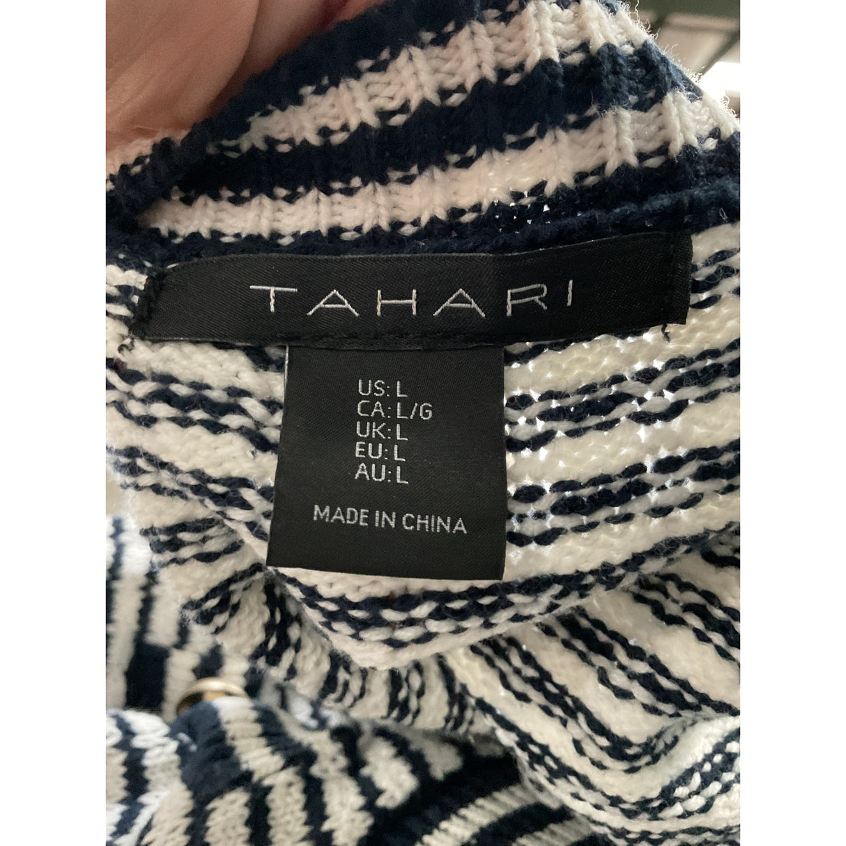 Tahari Multicolor Women's Cardigan Sweater L