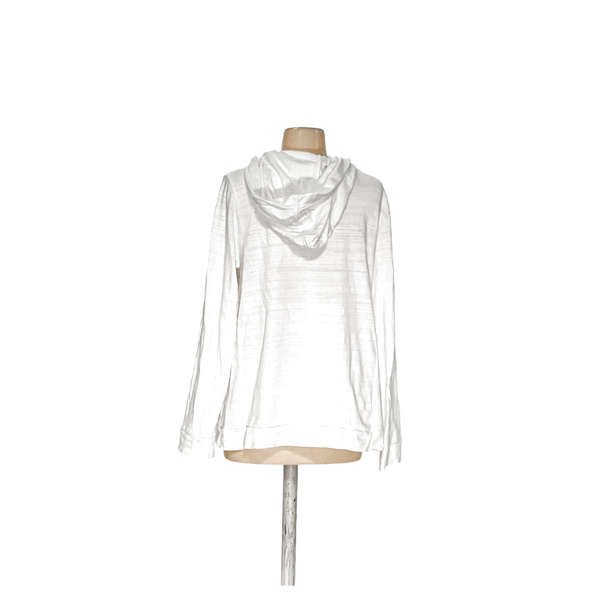 LOFT White Cotton Hoodie M