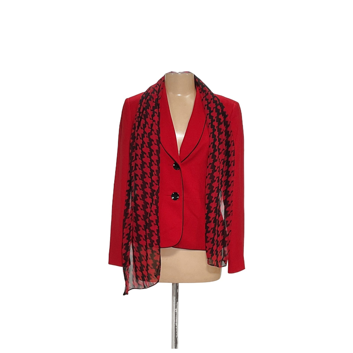 Le Suit Red Blazer - Size 12