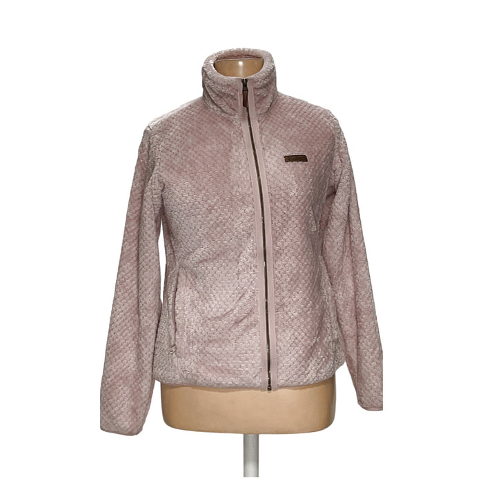 Columbia Pink Full Zip Sweater, Size L