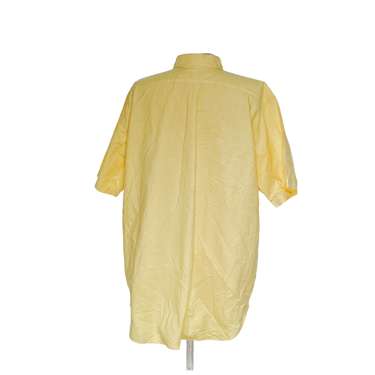 RALPH LAUREN Men's Yellow Cotton Short Sleeve Button-Up Shirt