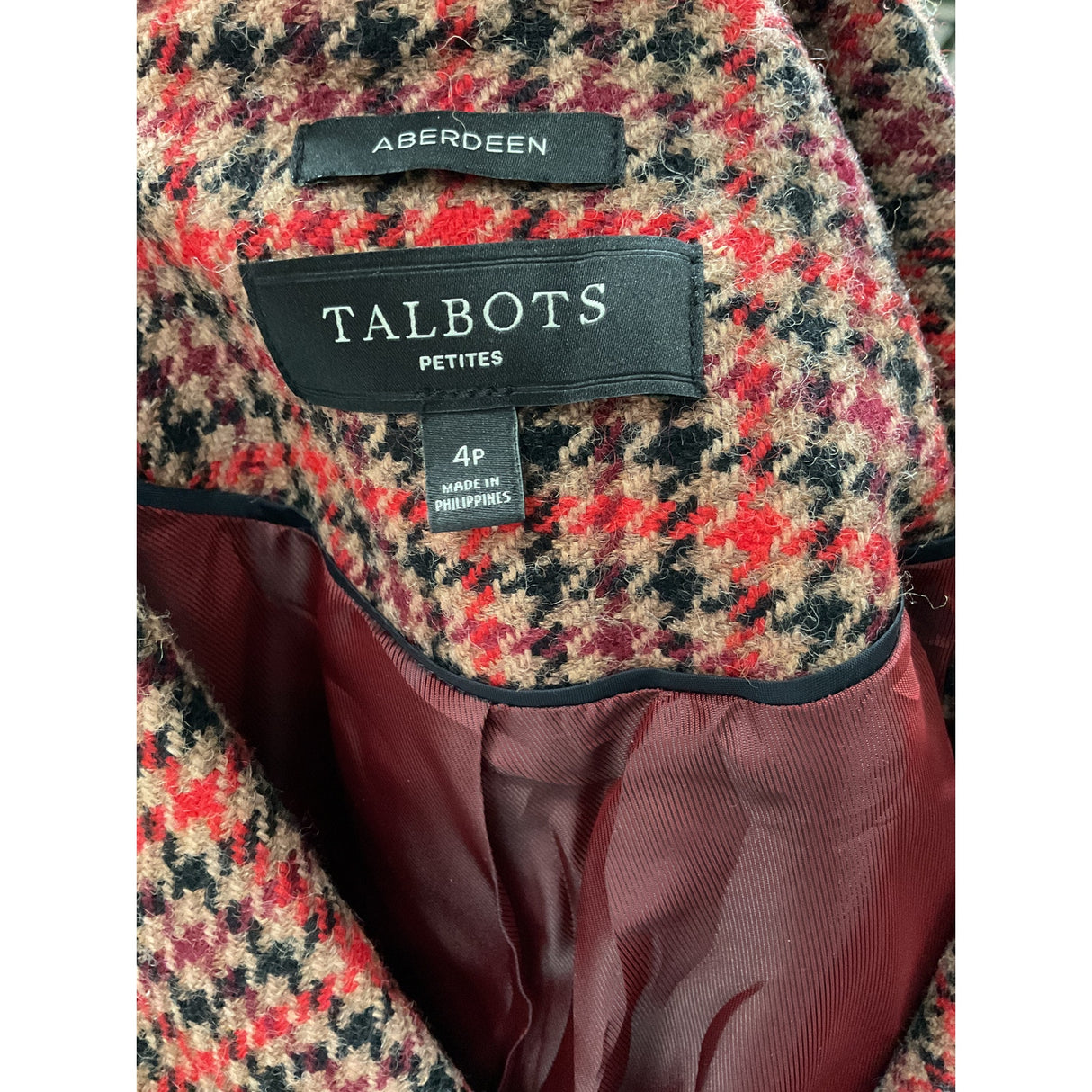 Talbots Multicolor Wool Blazer 4P