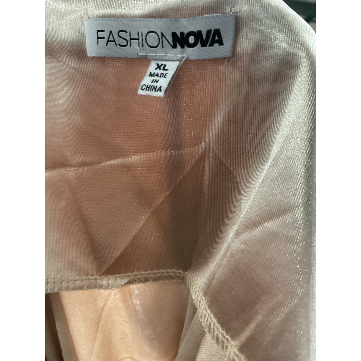 Fashion Nova Beige A-Line Midi Dress XL