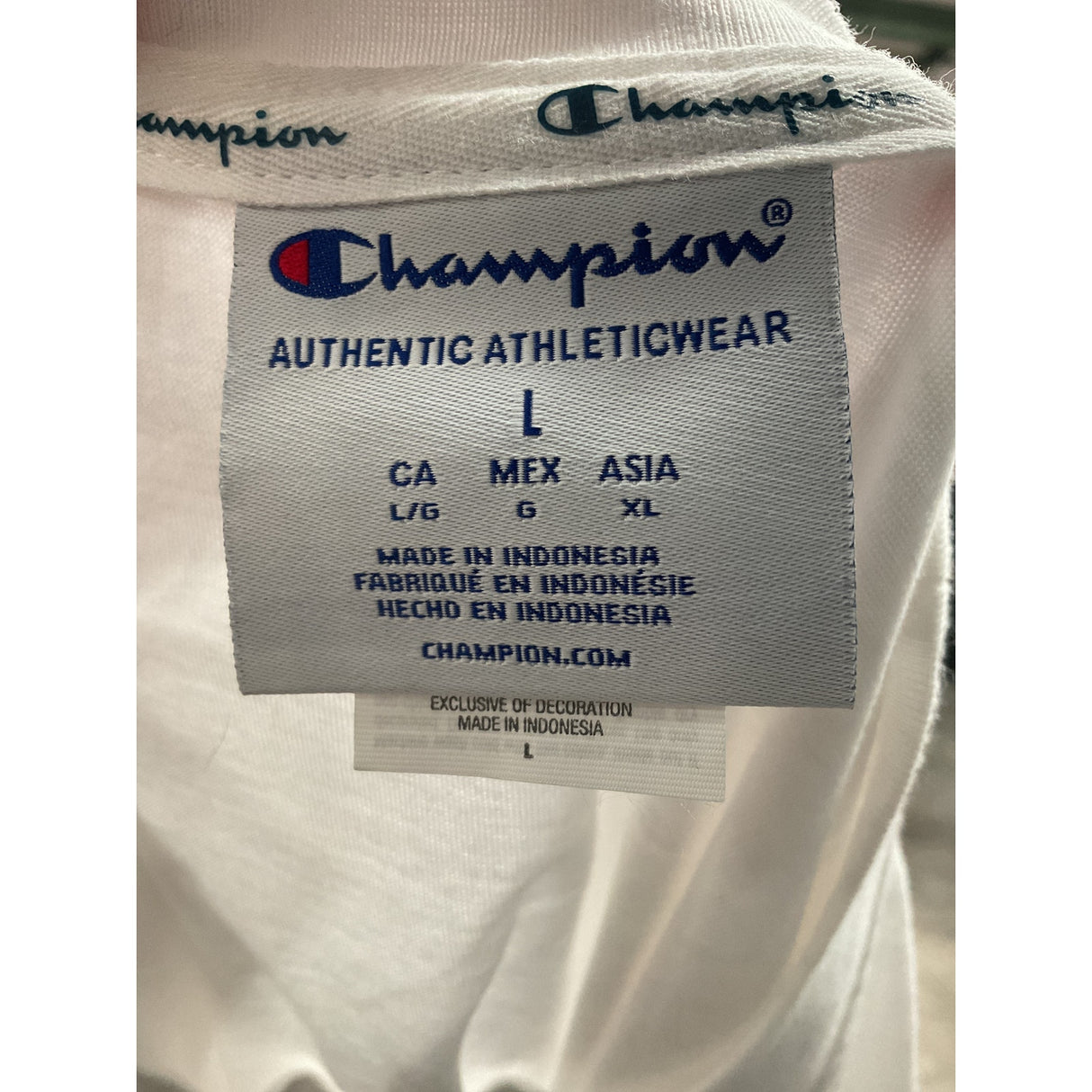 Champion White Cotton Women's Tank - Size L