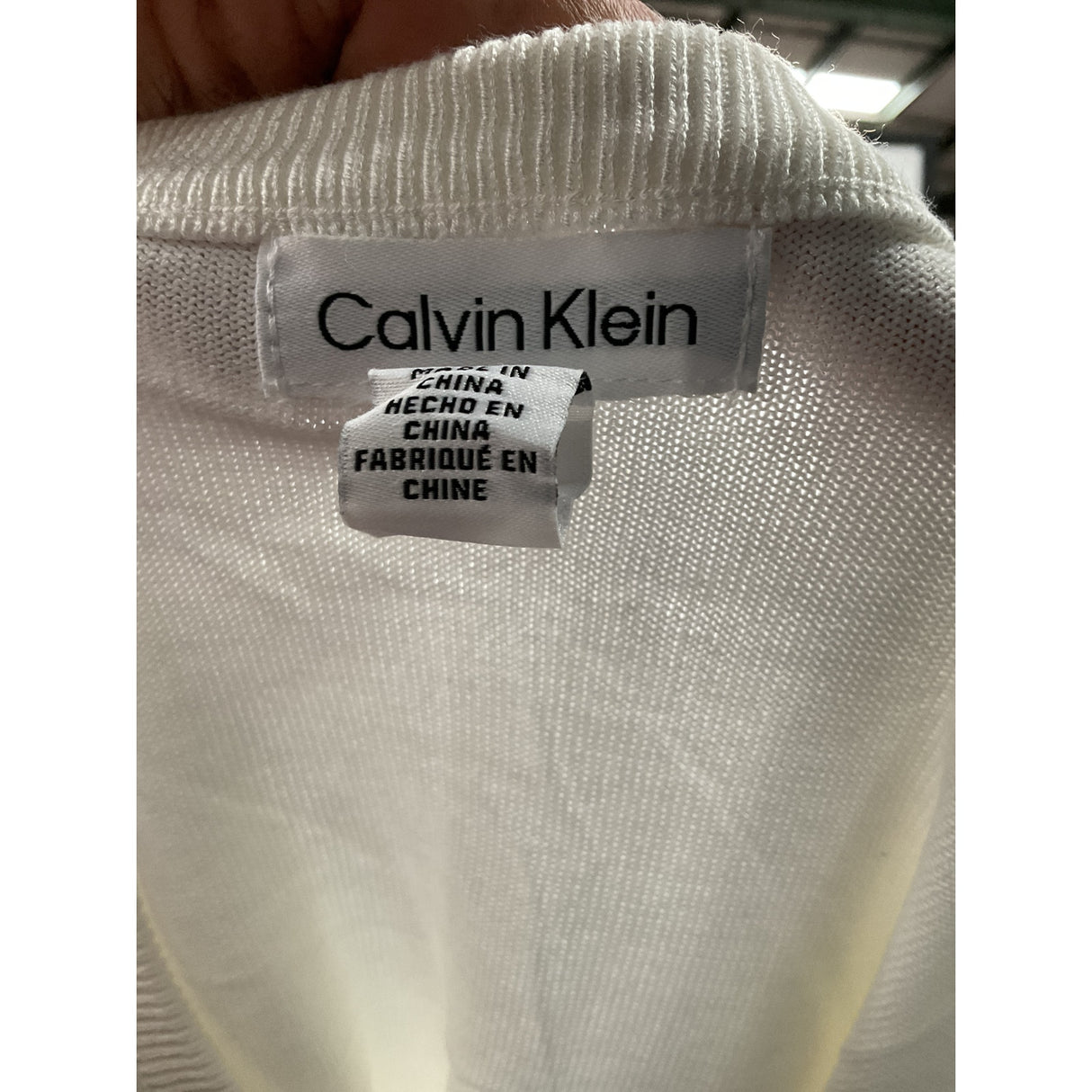 Calvin Klein White Rayon Blouse - Women's M