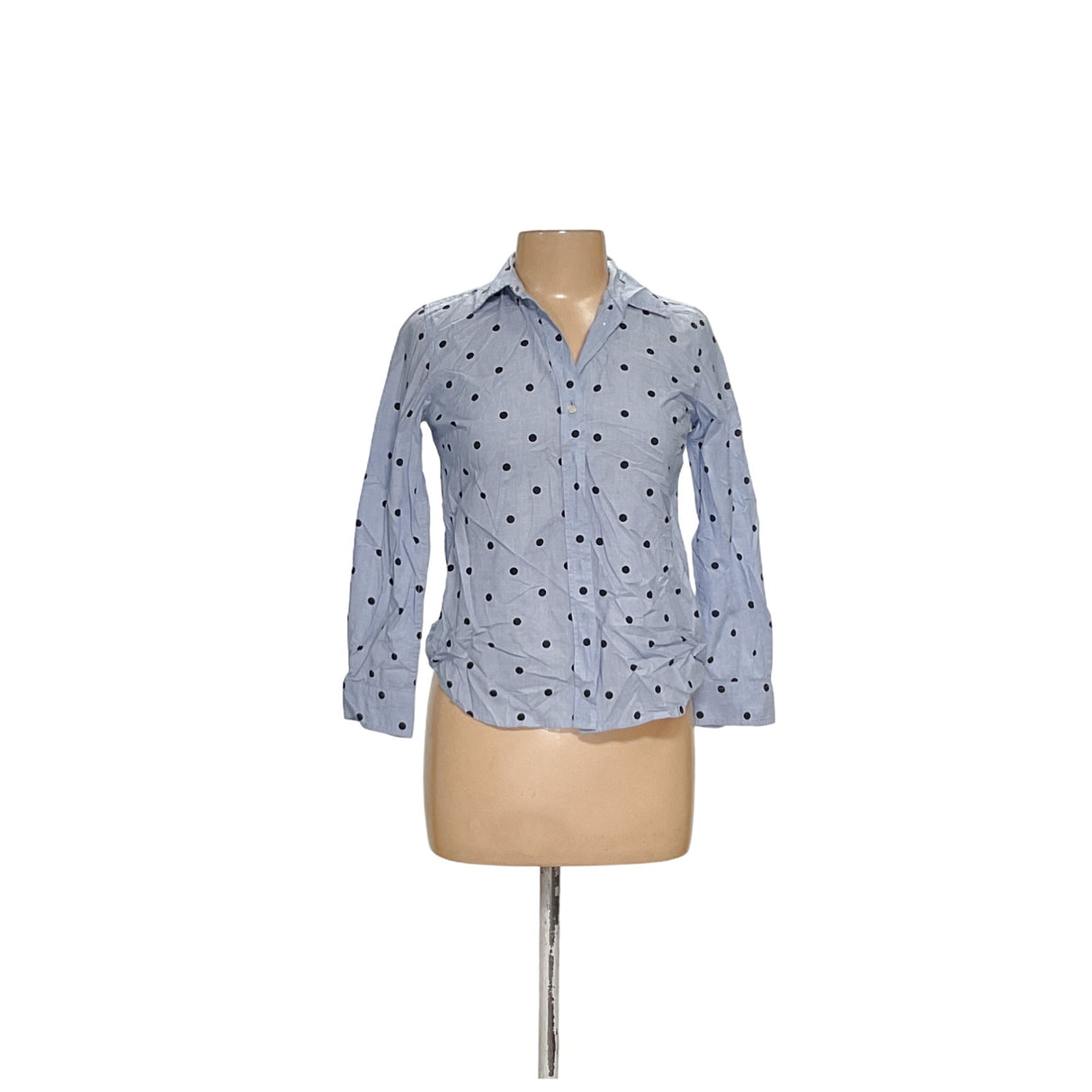 Talbots Blue 100% Cotton Women's Button-Up