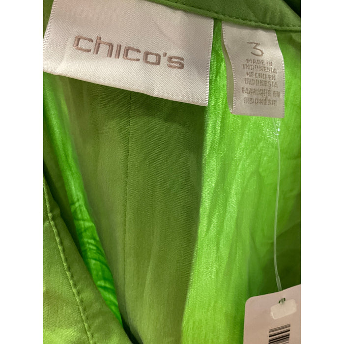 Chico's Green Modal Button-Up Top - Women's Size 3