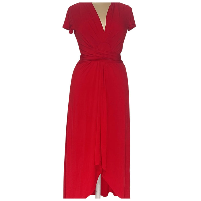 Red Michael Kors A-Line Midi Dress - Size L