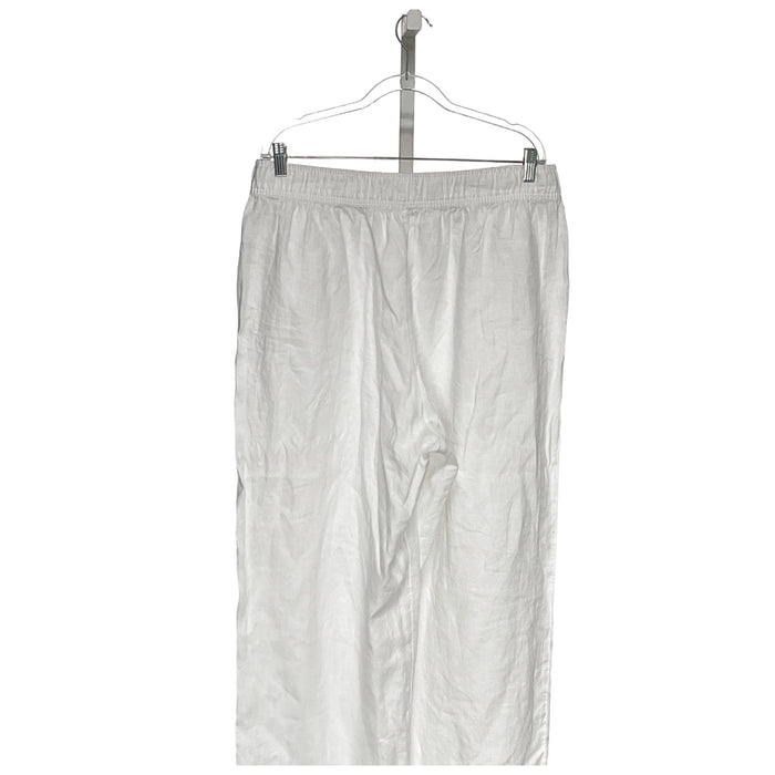 Tahari White Linen Ankle Pants XL