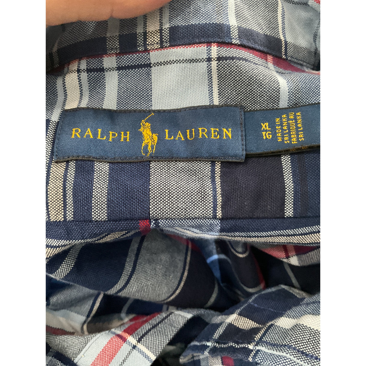 Men's RL Blue Plaid Button-Down